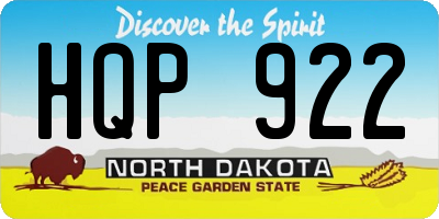 ND license plate HQP922