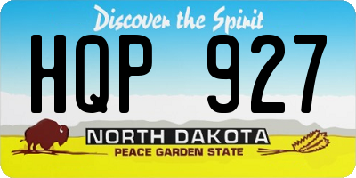 ND license plate HQP927