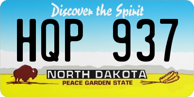 ND license plate HQP937