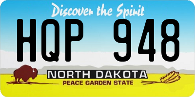 ND license plate HQP948