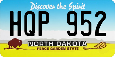 ND license plate HQP952
