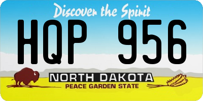 ND license plate HQP956