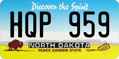 ND license plate HQP959