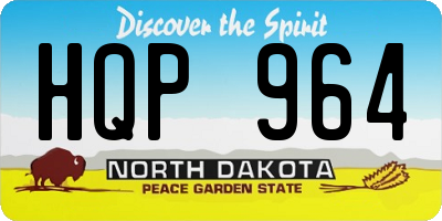 ND license plate HQP964