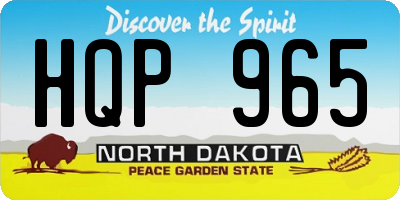 ND license plate HQP965