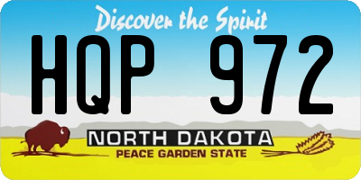 ND license plate HQP972