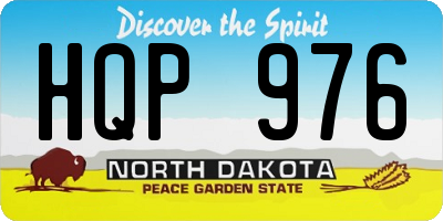 ND license plate HQP976