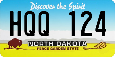 ND license plate HQQ124