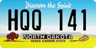 ND license plate HQQ141