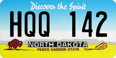 ND license plate HQQ142