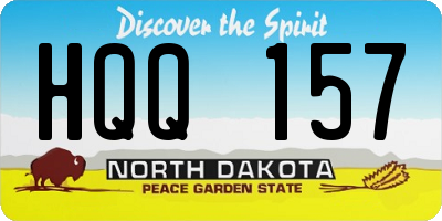 ND license plate HQQ157