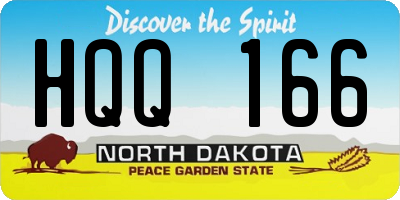ND license plate HQQ166