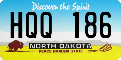 ND license plate HQQ186