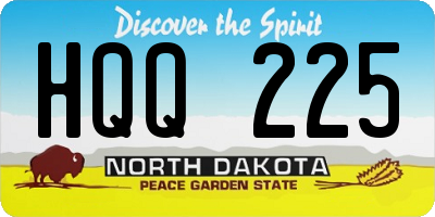 ND license plate HQQ225