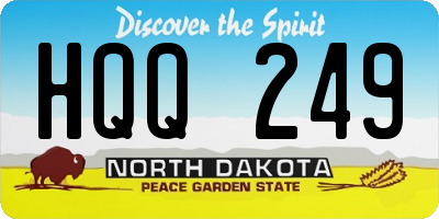 ND license plate HQQ249