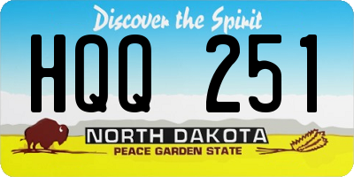 ND license plate HQQ251