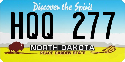 ND license plate HQQ277