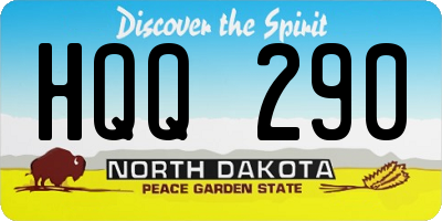 ND license plate HQQ290
