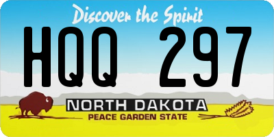 ND license plate HQQ297