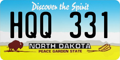 ND license plate HQQ331