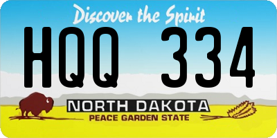 ND license plate HQQ334