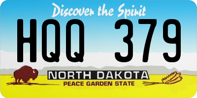 ND license plate HQQ379