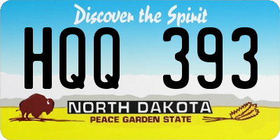 ND license plate HQQ393