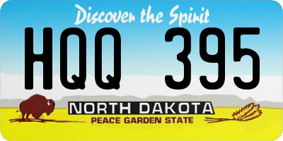 ND license plate HQQ395