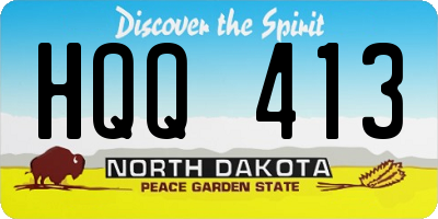 ND license plate HQQ413