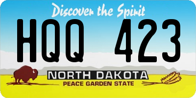ND license plate HQQ423