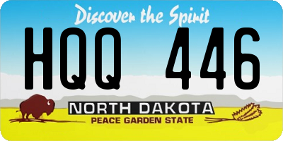 ND license plate HQQ446