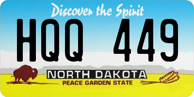 ND license plate HQQ449