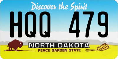 ND license plate HQQ479
