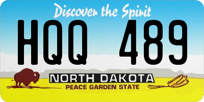 ND license plate HQQ489