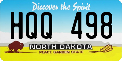 ND license plate HQQ498