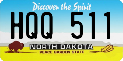 ND license plate HQQ511