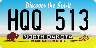 ND license plate HQQ513