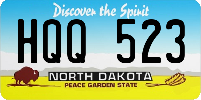 ND license plate HQQ523
