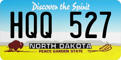 ND license plate HQQ527