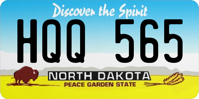 ND license plate HQQ565