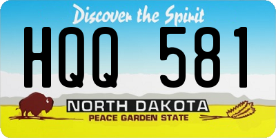 ND license plate HQQ581