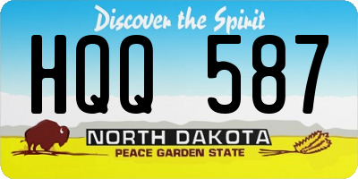 ND license plate HQQ587