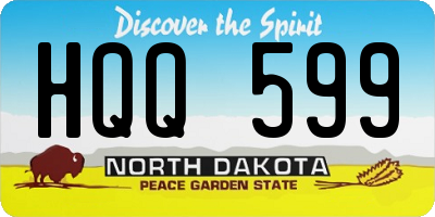 ND license plate HQQ599