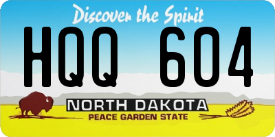 ND license plate HQQ604