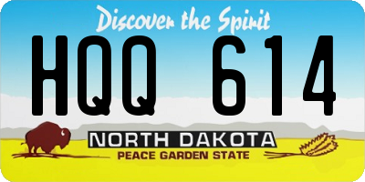 ND license plate HQQ614