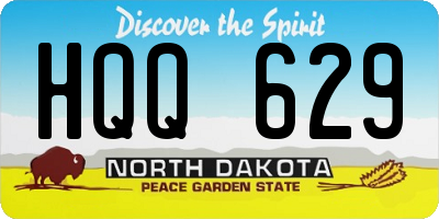 ND license plate HQQ629