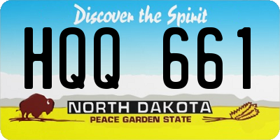 ND license plate HQQ661