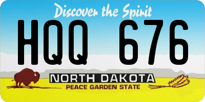 ND license plate HQQ676