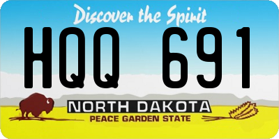 ND license plate HQQ691