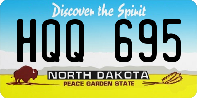 ND license plate HQQ695